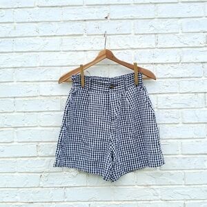 Who What Wear Gingham Checkered Paperbag Highrise Shorts